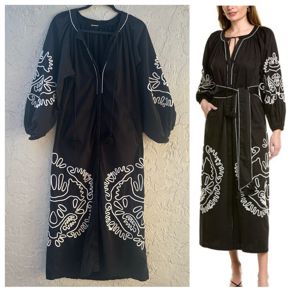 ALEXIS Belia Dress Women XS Maxi Boho Cottagecore Artsy Oversized